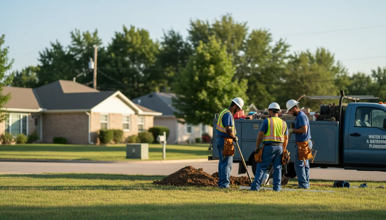 Residential water line and bathroom plumbing service in Meadview, AZ